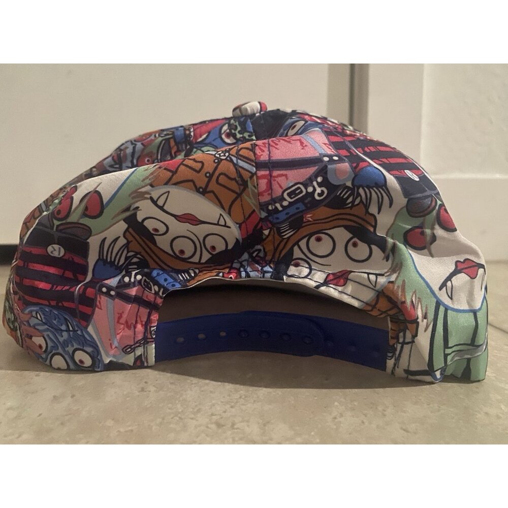 (2) The Monsters Style SnapBack Hat Cap Neon Print Anime Kasing Lung Pop Mart - Picture 5 of 11